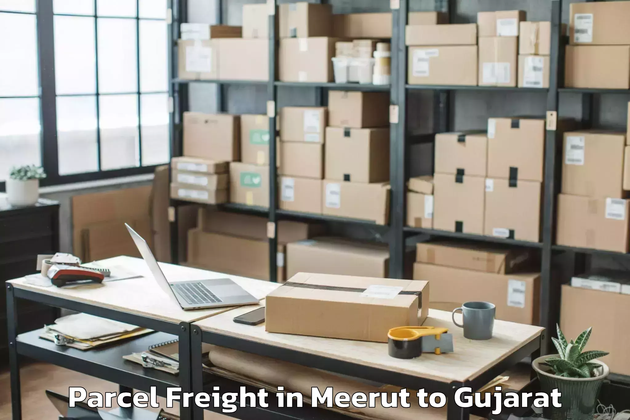 Book Meerut to Rajkot Parcel Freight